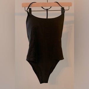 Aerie Black One Piece Swimsuit, Size Medium Long.